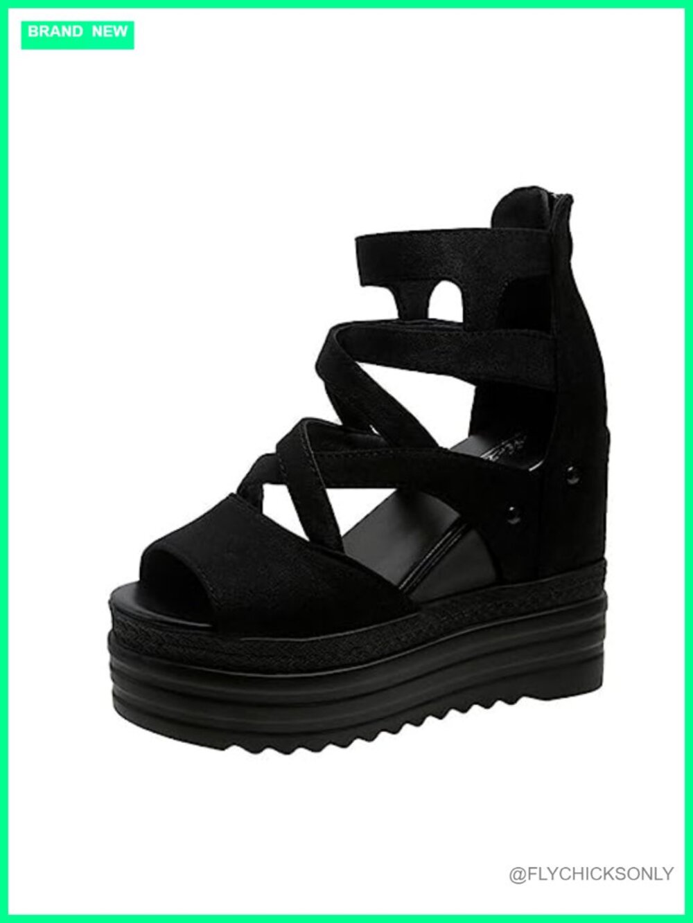 Women Platform Mary Jane Wedge Sandals Open Toe Ankle Slingback Faux Leather